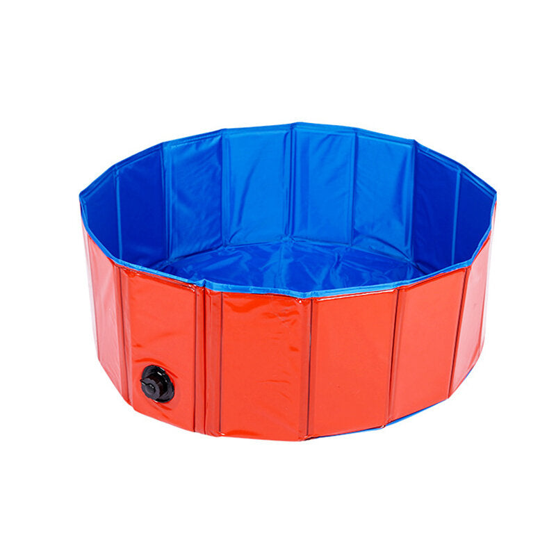 Foldable Dog Pool Pet Bath Inflatable Swimming Tub Collapsible Bathing Pool for Dogs Cats Kids Portable Durable PVC Composite Cloth