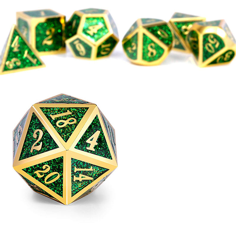 7pcs Polyhedral Dice Zinc Alloy Dice Set Heavy Duty Dices For Role Playing Game Dice Set