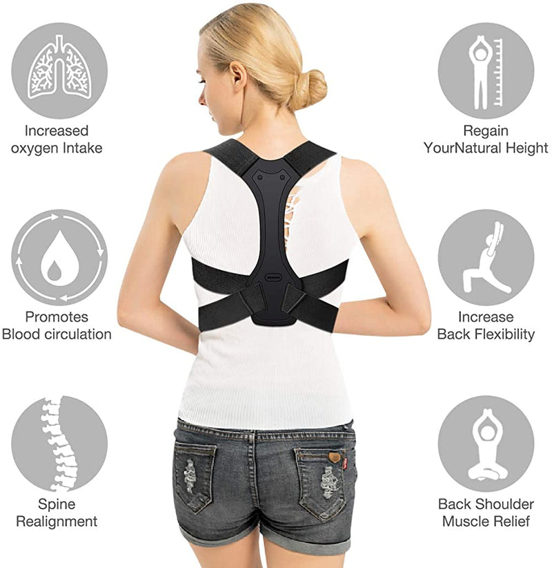 Adjustable Posture Corrector Back Support Shoulder Spinal Support Physical Therapy Health Fixer Tape for Men Women