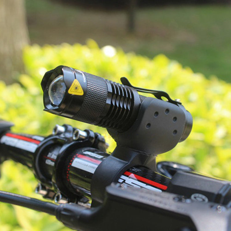 Q5 300LM Mini Zoomable LED Flashlightt Black(1*AA/1*14500), Elfeland Telescopic XPE 7w 3 Modes+Zoomable Tactical Torch