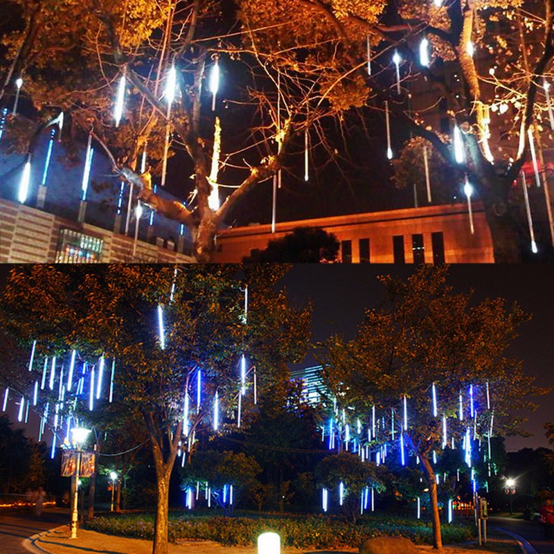10Tubes 30cm 300LED Meteor Shower Rain Light Christmas Xmas Tree Decor with Driver US Plug