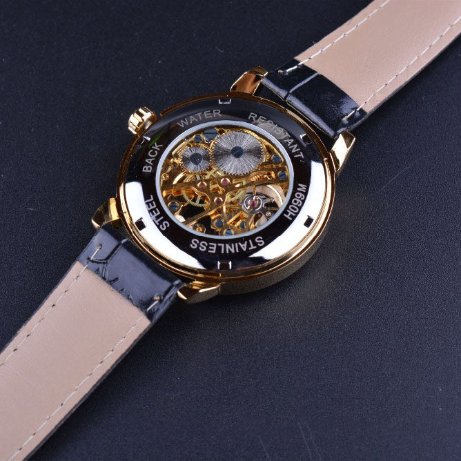 Forsining GMT838 3D Hollow Engraving Design Luminous Display Fashion Men Automatic Mechanical Watch