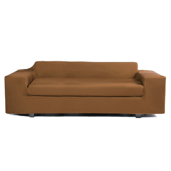 1/2/3/4 Seaters Elastic Sofa Cover Universal Chair Seat Protector Couch Case Stretch Slipcover Home Office Furniture Decorations Light Brown