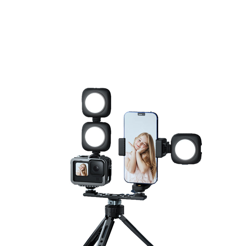 TELESIN Mini LED Video Light Lamp Fill Light with Diffuser for DSLR Camera Mobile Phone Live Broadcast Photography Studio