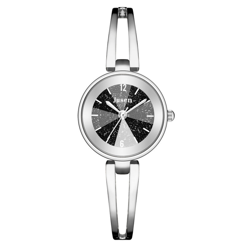 JUSEN JS6222 Hollow Metal Strap Fashion Simple Dial Ladies Dress Women Quartz Watch