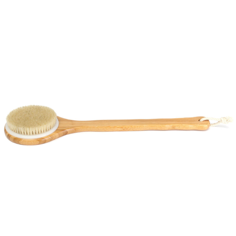 Wooden Handle Bristle Bath Shower Back Exfoliate Massage Brush