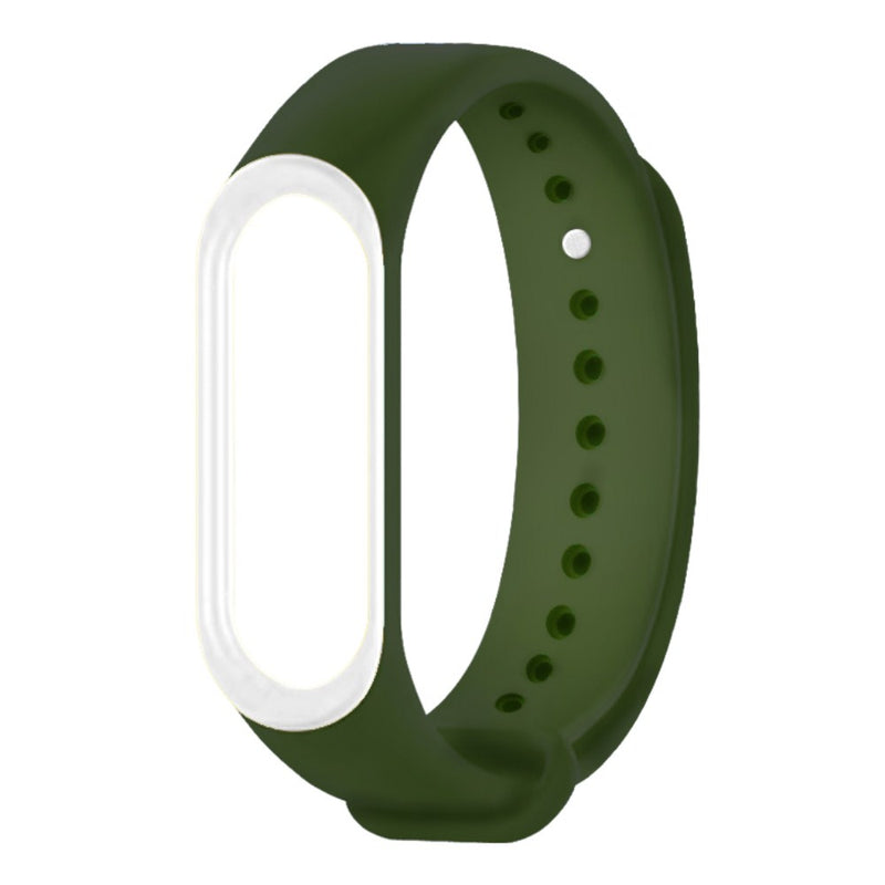 Deffrun Dual Color Silicone Watch Band Replacement Watch Strap for Xiaomi mi band 5 Non-original