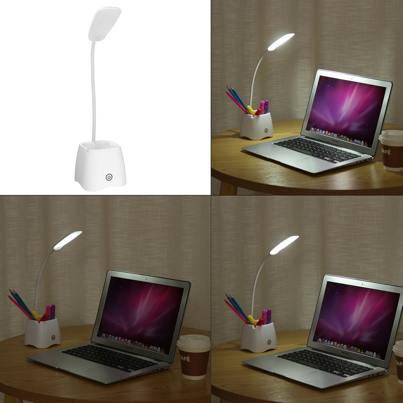 LED Flexible USB Reading Light Beside Bed 3 Modes Dimmable Table Desk Lamp