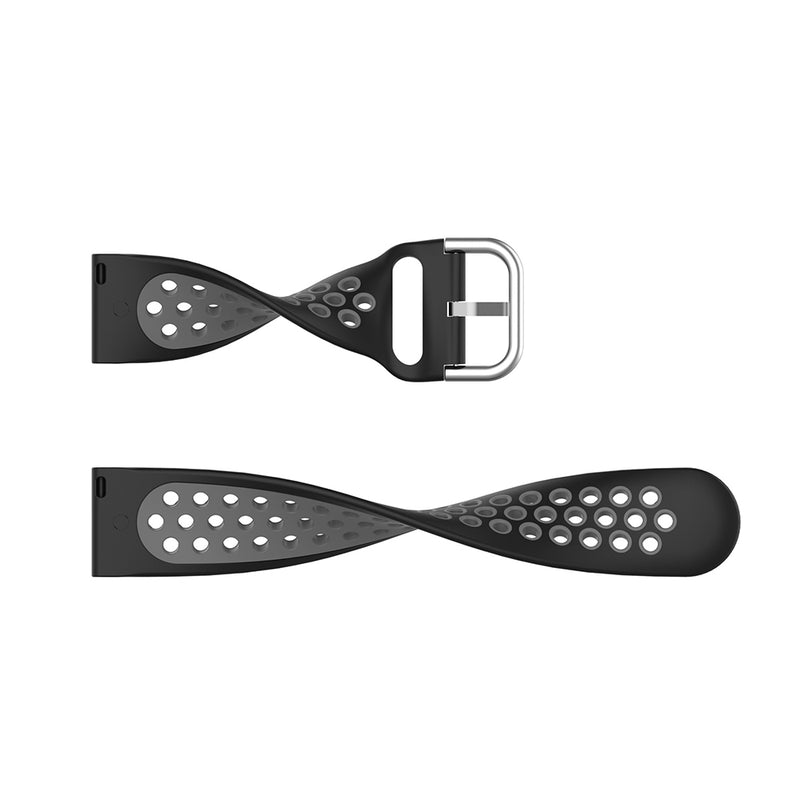 20mm Dual Color Stoma Soft Silicone Watch Strap Watch Band for Huawei Honor Watch ES/ BlitzWolf BW-HL1/HL2/ Haylou LS02