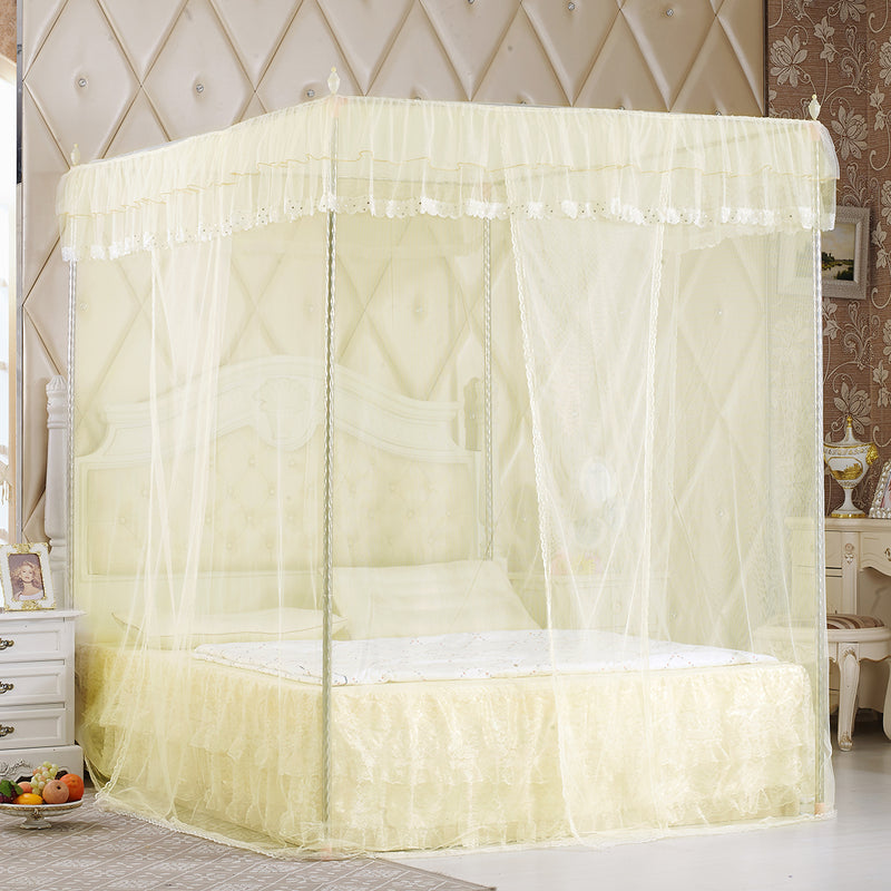 Lace Bed Netting Canopy Anti-Mosquito Net Four Corner Post Queen King Sizes for Bathroom Textile