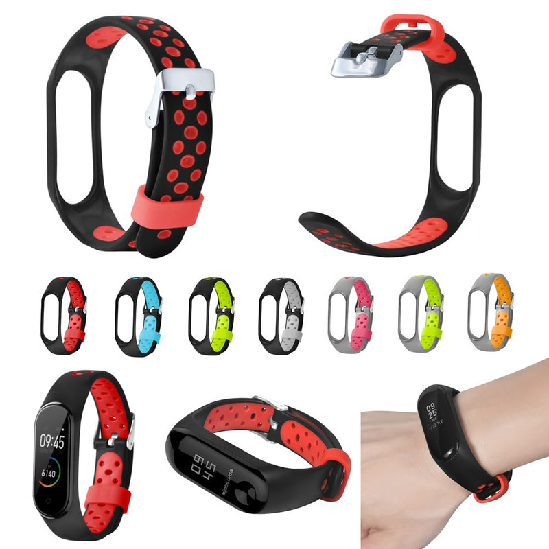 Bakeey Two-color Stomata Anti-lost Smart Watch Band Replacement Strap For Xiaomi Mi Band 5 Non-original