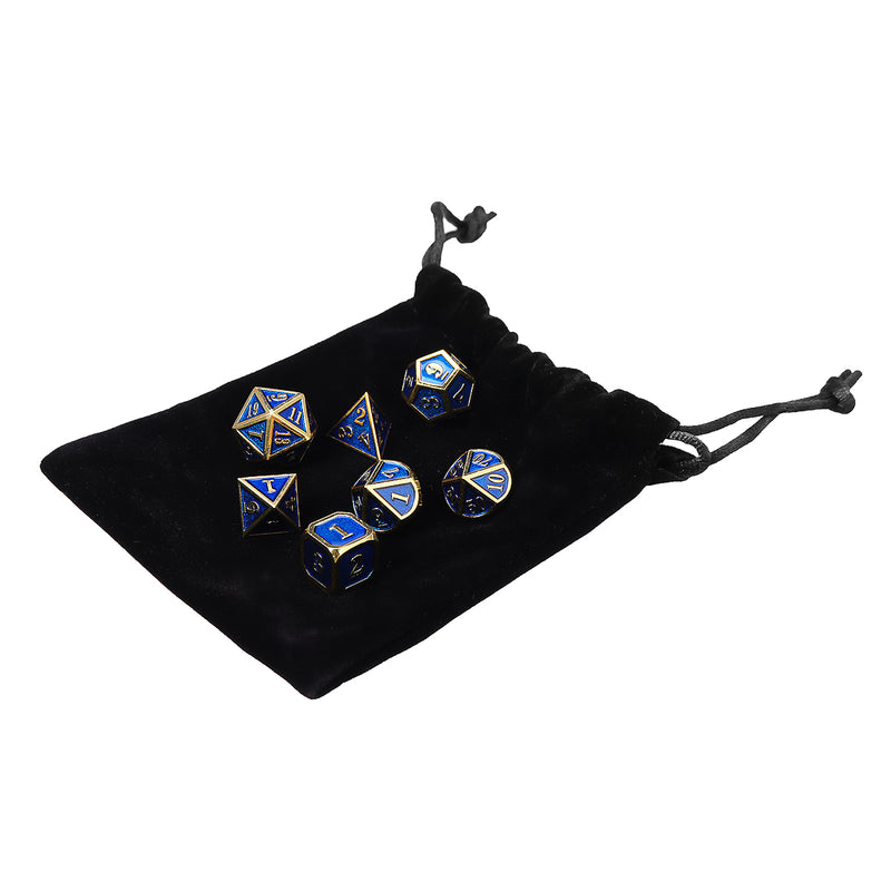 7Pcs Heavy Duty Metal Polyhedral Dices Set Multisided Dice Antique RPG Role Playing Game Dices