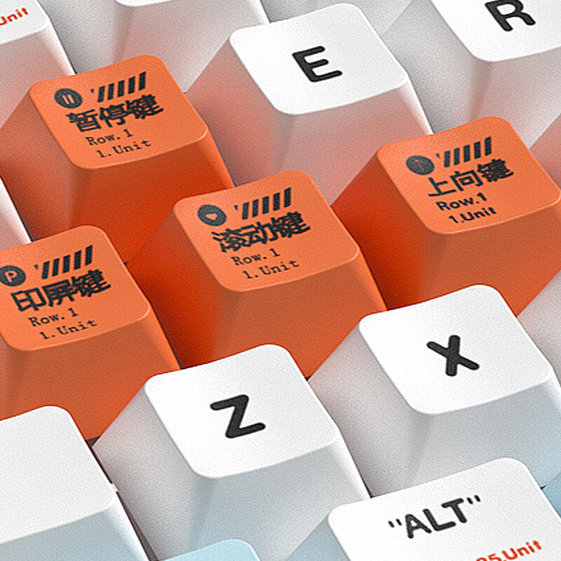 135 Keys Agent Plastic Theme Keycaps Set XDA Profile PBT Sublimation Key Caps Suitable for 61/68/75/84/87/89/96/98/100/104/108 Mechanical Keyboard