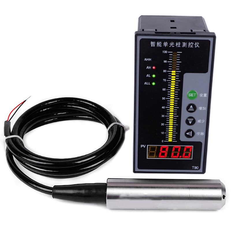 4-20MA Level Sensor Liquid Sensor Water Level Display Instrument / Beam Digital Display Control Instrument Level Transmitter for Water Level/Liquid Level/Oil Level