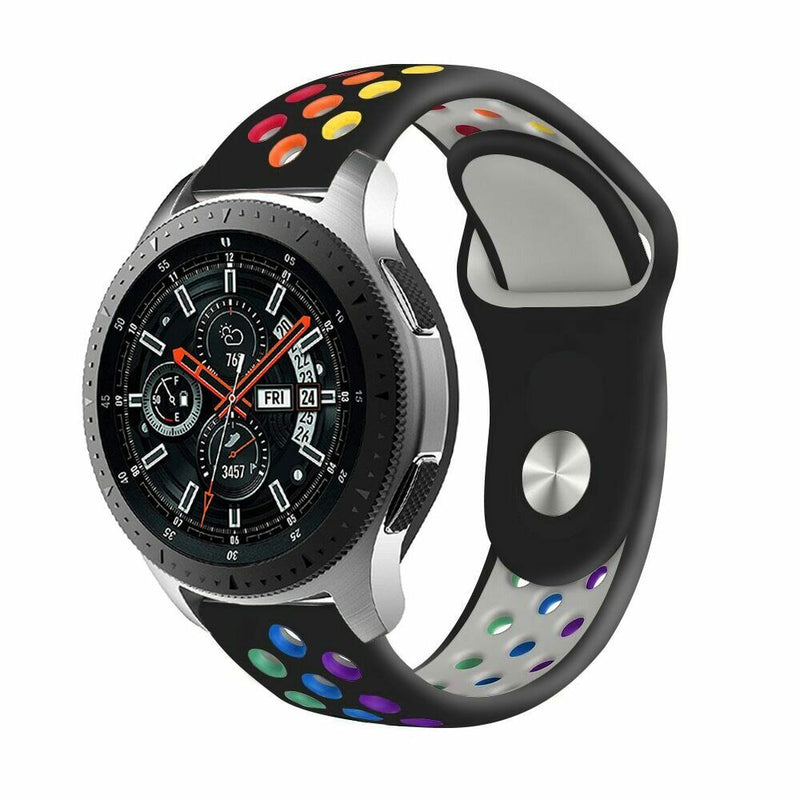 Bakeey 22mm Universal Replacement Rainbow Silicone Watch Band Strap for Haylou Solar LS05 Watch / Huawei Watch GT