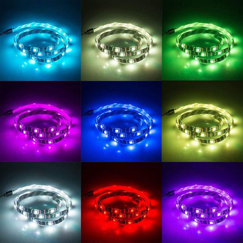 DC5V Waterproof 1M 2M 3M 4M 5M 5050 SMD USB RGB LED Strip Light bluetooth Control Bar TV Computer Backlighting