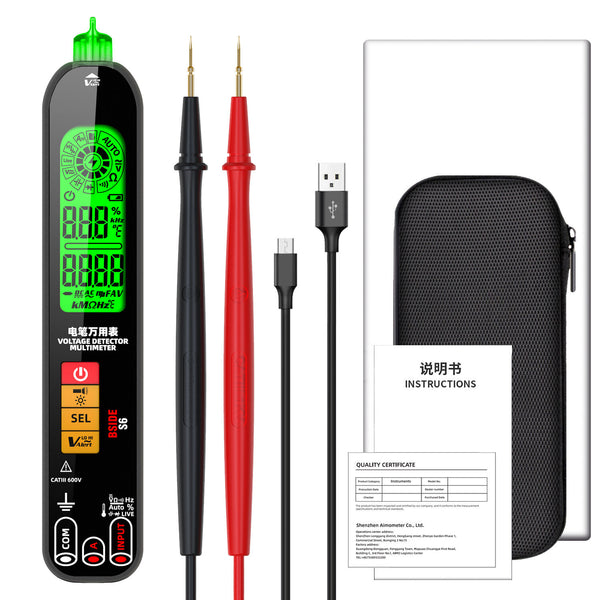 BSIDE S6 Digital Multimeter Pen Type Smart multitester Auto Range DC AC Voltage Capacitance Ohm NCV Hz Diode Live wire Tester Meter