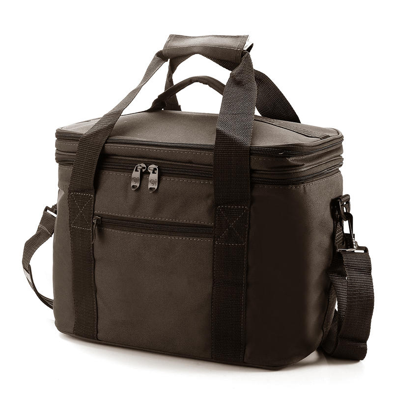 33x20x27cm Oxford Double layer Insulated Lunch Bag Large Capacity Travel Outdoor Picnic Tote Bag