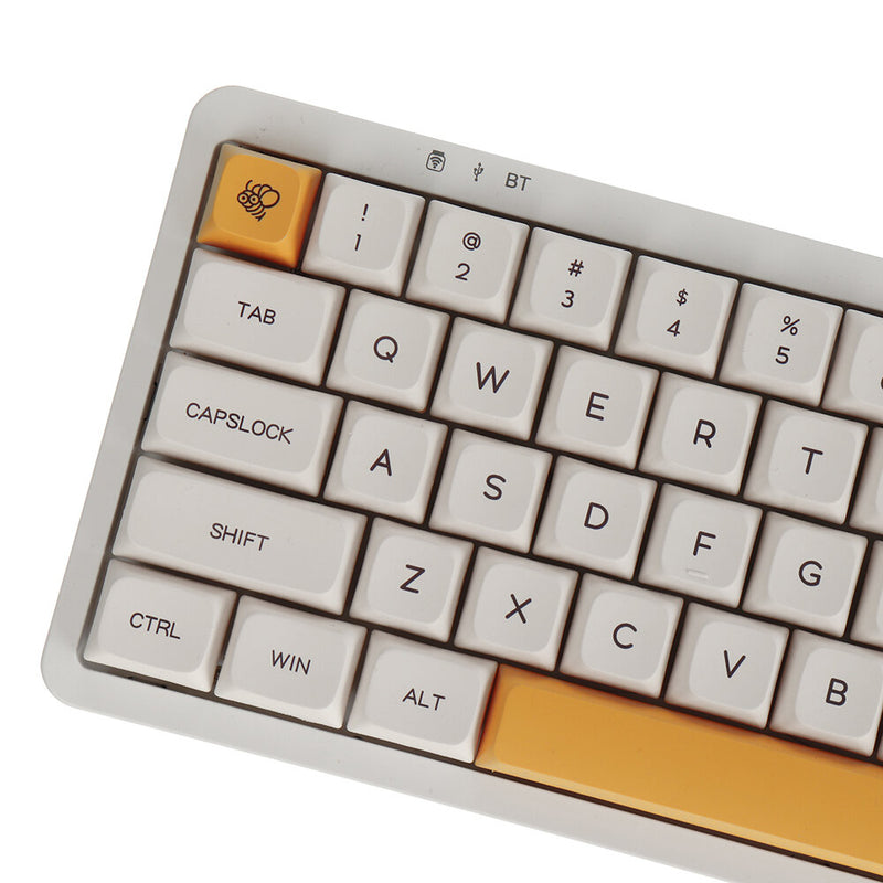 140 Keys Honey Milk PBT Keycap Set XDA Profile Sublimation English/Japanese Keycaps for Mechanical Keyboards