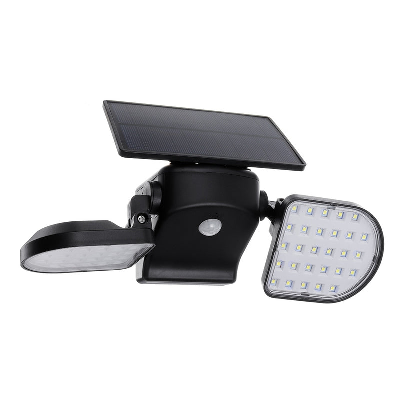 56 LED Solar Dual Head Motion Sensor Light Outdoor Garden Adjustable Spotlight