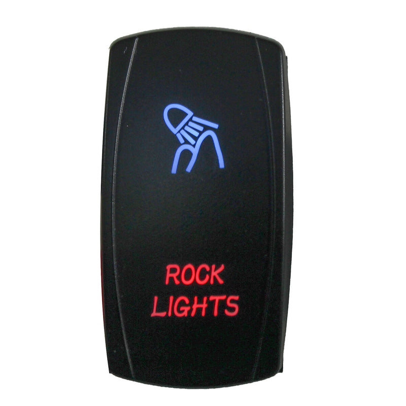 12V-24V Dash ON OFF Rocker Switch Blue Red Dual LED Light Car Marine