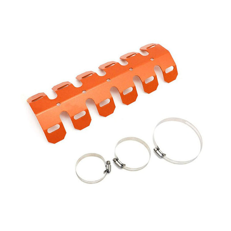 25.2cm Motorcycle Exhaust Muffler Pipe Protector Heat Shield Cover Aluminum For KTM/Honda/Harley Chopper Cruiser