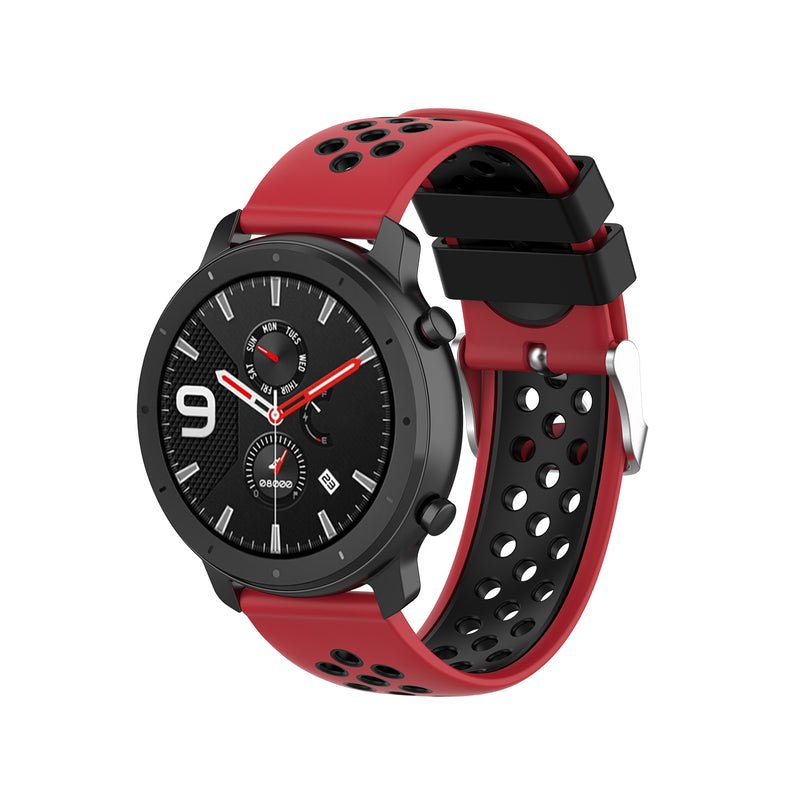 Bakeey 22mm Two-color Buckle Strap Stoma Silicone Replacement Strap For Amazfit GTR 47MM