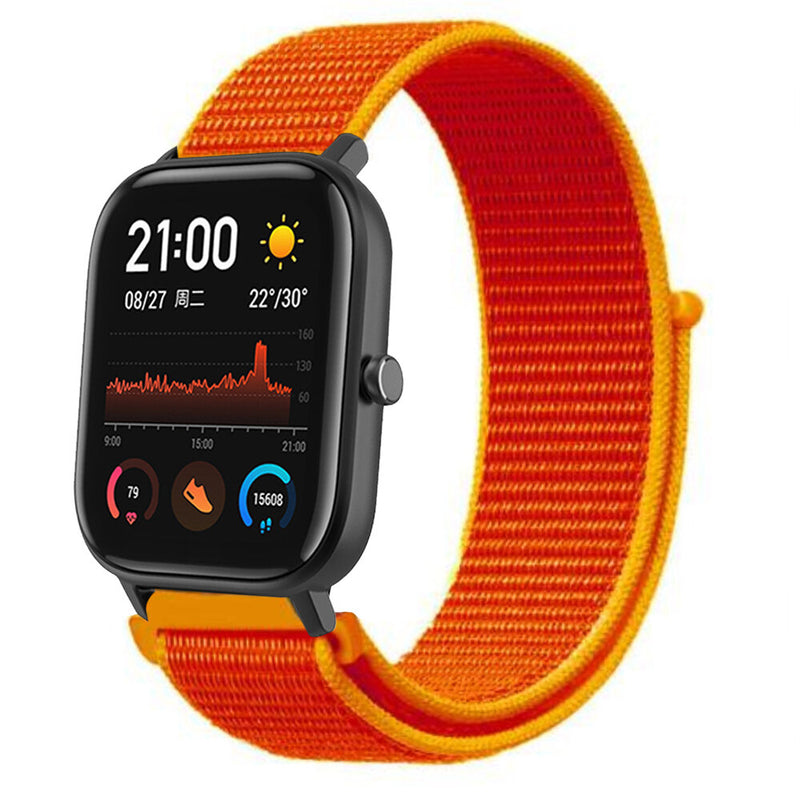20mm Nylon Canvas Watch Band Watch Strap Replacement for Amazfit GTS Smart Watch