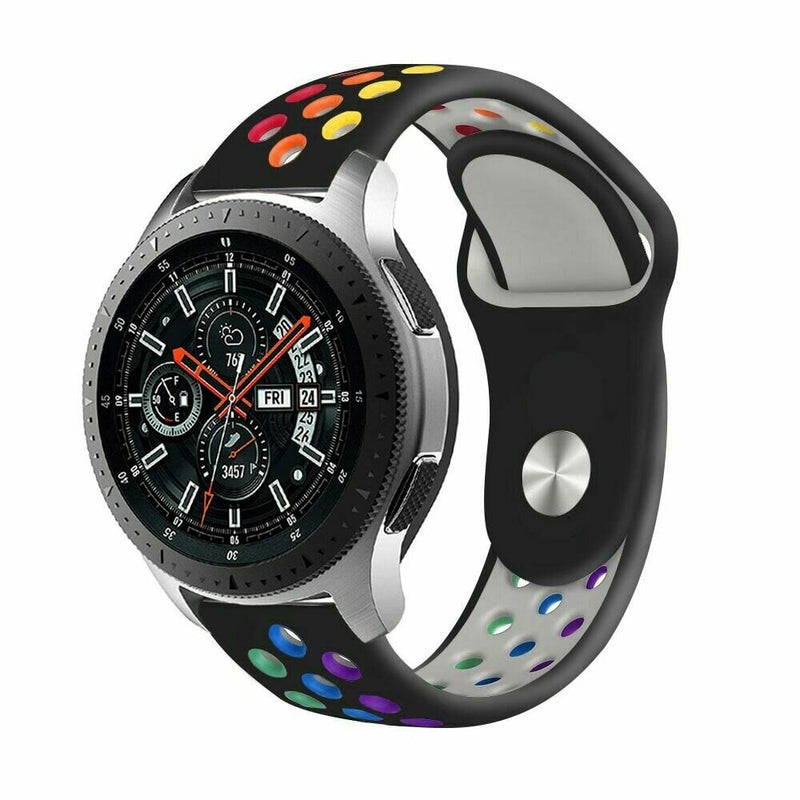 Bakeey 22mm Universal Replacement Rainbow Silicone Watch Band Strap for Haylou Solar LS05 Watch / Huawei Watch GT