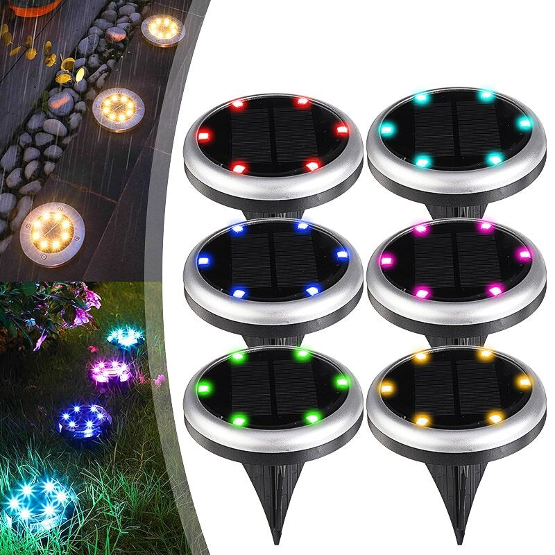 LED Solar Ground Stake Light Garden Lawn Lamp Pathway Energy-saving Waterproof