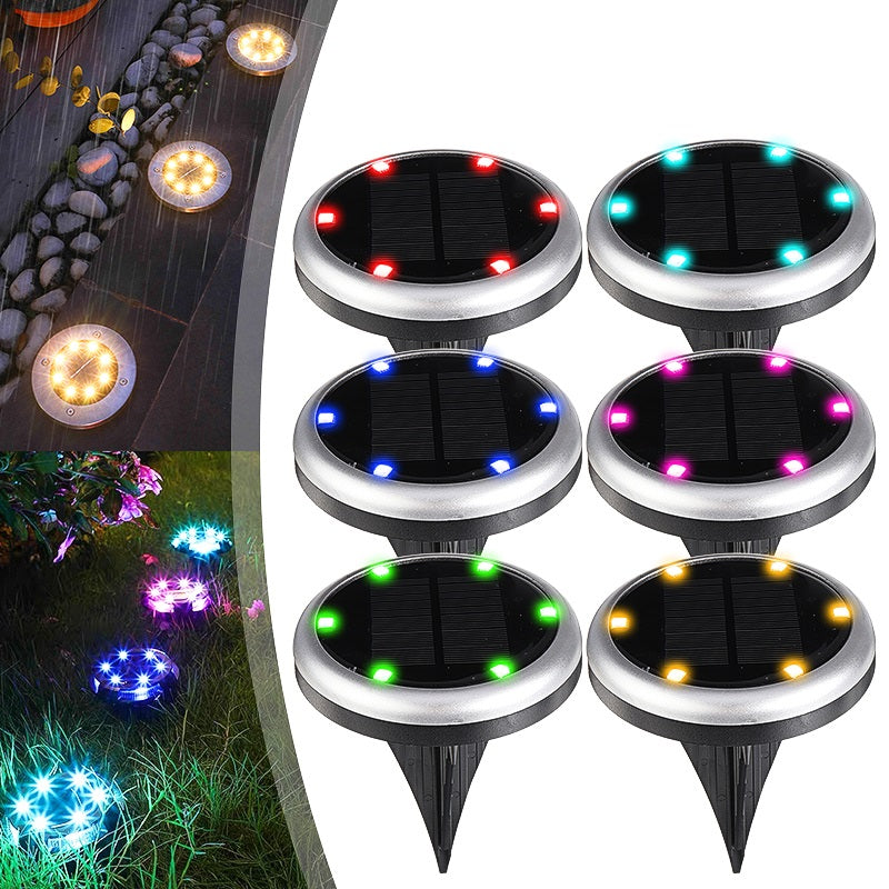 LED Solar Ground Stake Light Garden Lawn Lamp Pathway Energy-saving Waterproof
