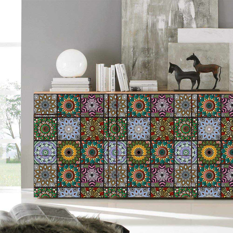 10Pcs/Set 10*10CM Wall Stickers PVC Oil-proof and Waterproof Home Living Room Bedroom Kitchen Bathroom Decorations for Home Office