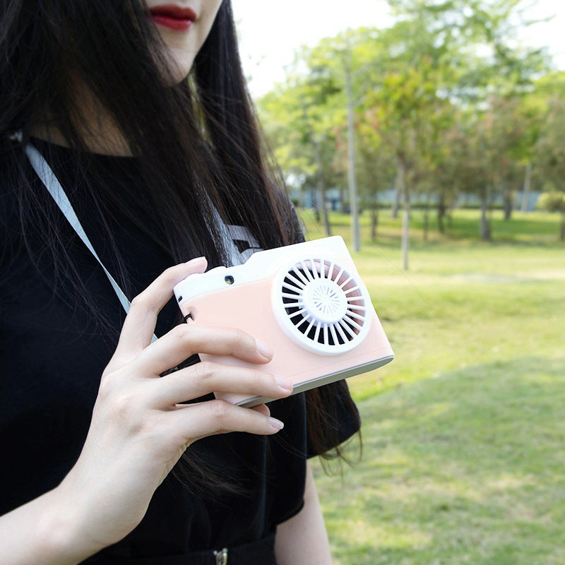 Portable Handed Camera Fan USB Charging Lazy Hanging Neck Mini Fan Ventilador Air Cooler Desktop Outdoor Fans
