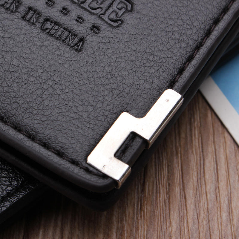 Men's Slim Leather Long Wallet Bifold Clutch Credit Card Holder Coin Purse Bag