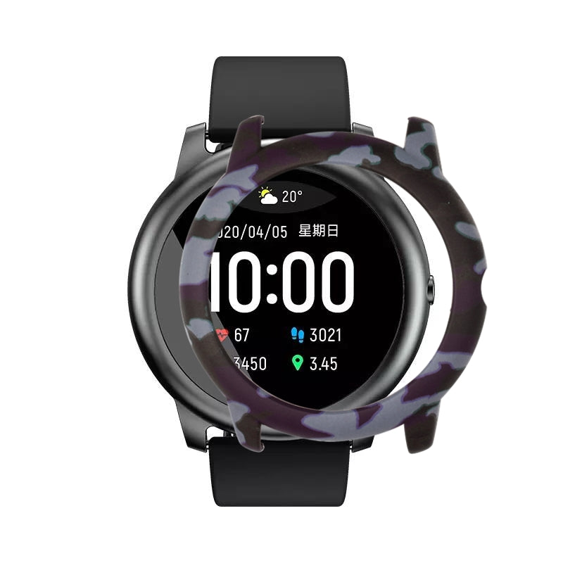 Colorful Pattern Watch Case Watch Cover Case Cover Screen Protector for Haylou Solar LS05