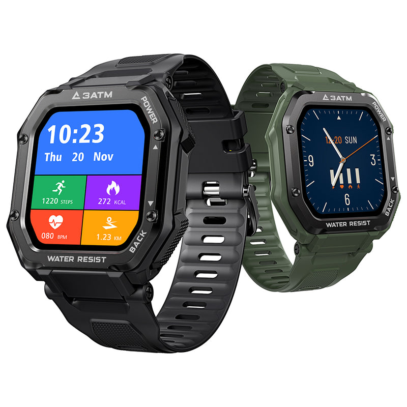 [50 Days Standby]Kospet Rock 1.69 Inch Large Screen Heart Rate Blood Pressure SpO2 Monitor 20 Sport Modes bluetooth 5.0 Three-proof Outdoor Smart Watch