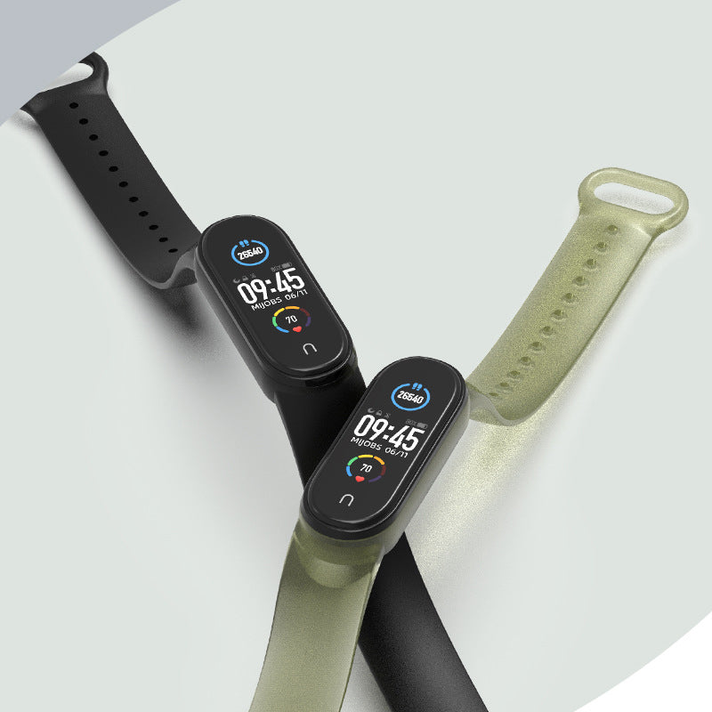 Mijobs Colorful Transparent TPU Watch Band Smart Watch Strap for Xiaomi mi band 5 Non-original