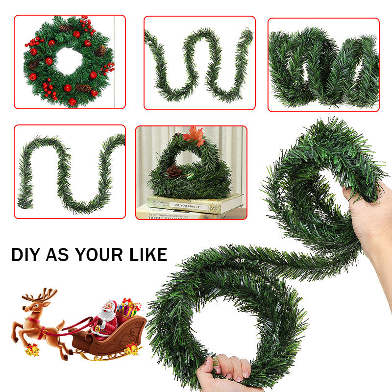 5.5M Christmas Tree Decoration Wreath Door Hanging Garland Window Wall Ornament Party Christmas Decorations Clearance Christmas Lights