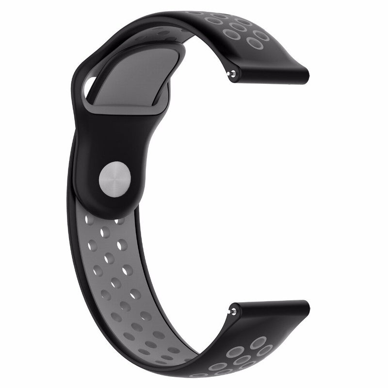Dual Color Hole Reverse Buckle Silicone Watch Band Watch Strap for Haylou LS02 BW-HL1 BW-HL2 BW-HL1T BW-HL1Pro