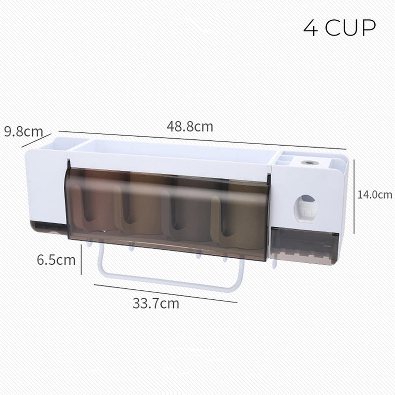 Toothbrush Holder Towel Holder Automatic Toothpaste Dispenser Wall-mounted Toothbrush Holder