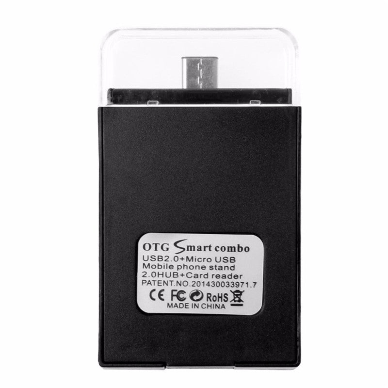 Bakeey Type-c Dual USB 2.0 Micro USB OTG Desktop Holder Memory Card TF Card Reader for Mobile Phone