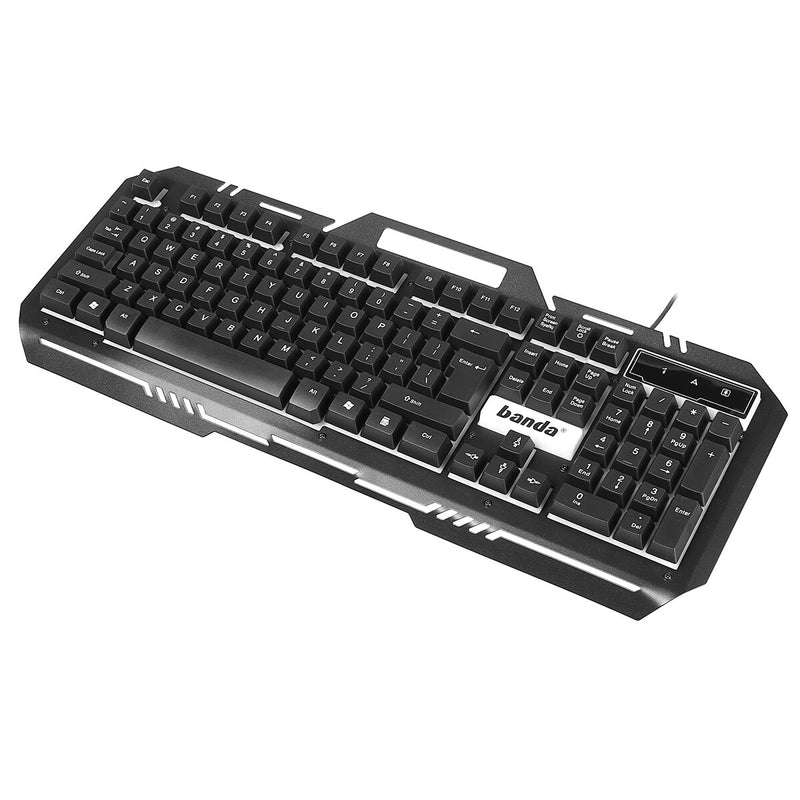 BANDA G11 Keyboard Mouse Combo 104 Keys Suspended Keycaps Gaming Keyboard 6 Buttons 3600DPI LED Light Optical Mouse Stereo Wired Gaming Headset with Anti-Slip Mouse Pad