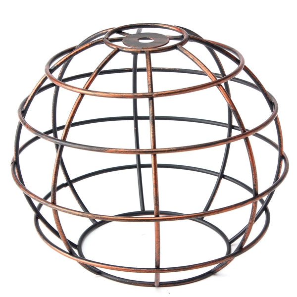 Iron Vintage Ceiling Light Fitting Lamp Bulb Sphere Shape Cage Bar Cafe Lampshade