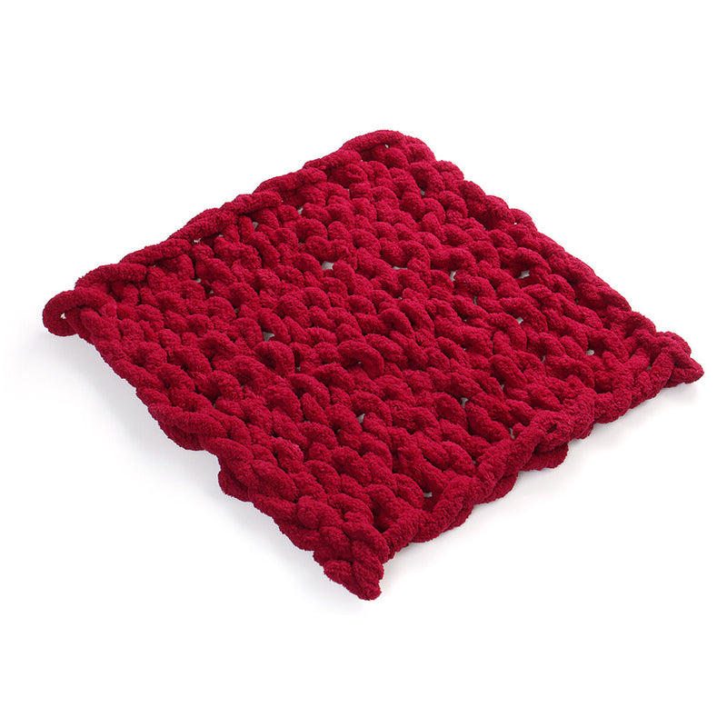 Warm Winter Luxury Handmade Crocheted Bed Knitted Sofa Cover Blankets 5 Colors Thick Thread