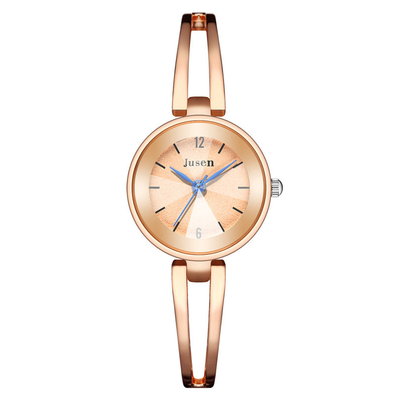 JUSEN JS6222 Hollow Metal Strap Fashion Simple Dial Ladies Dress Women Quartz Watch