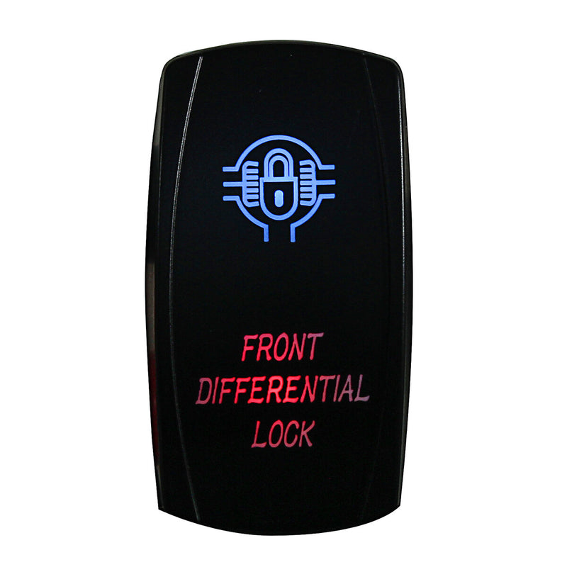 12V-24V Dash ON OFF Rocker Switch Blue Red Dual LED Light Car Marine