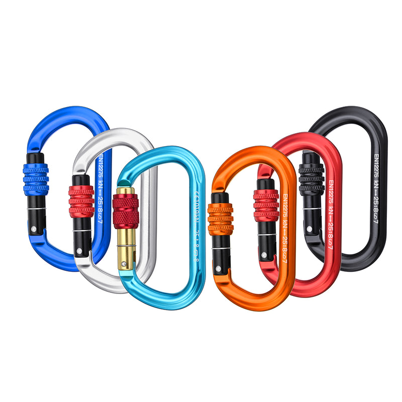 25KN Aviation Aluminum Climbing Buckle Carabiner Hammock Safety Clasp Lock