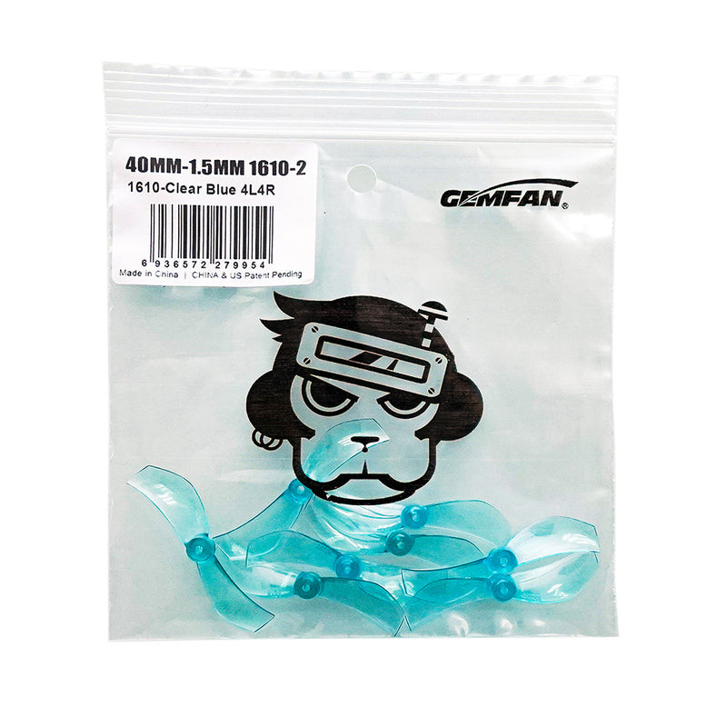 4 Pairs Gemfan 40mm 1610 1.6x1.0 1.6 Inch 2-Blade Propeller 1.0mm / 1.5mm Hole for Flywoo Firfly 1S Nano Baby RC Drone FPV Racing