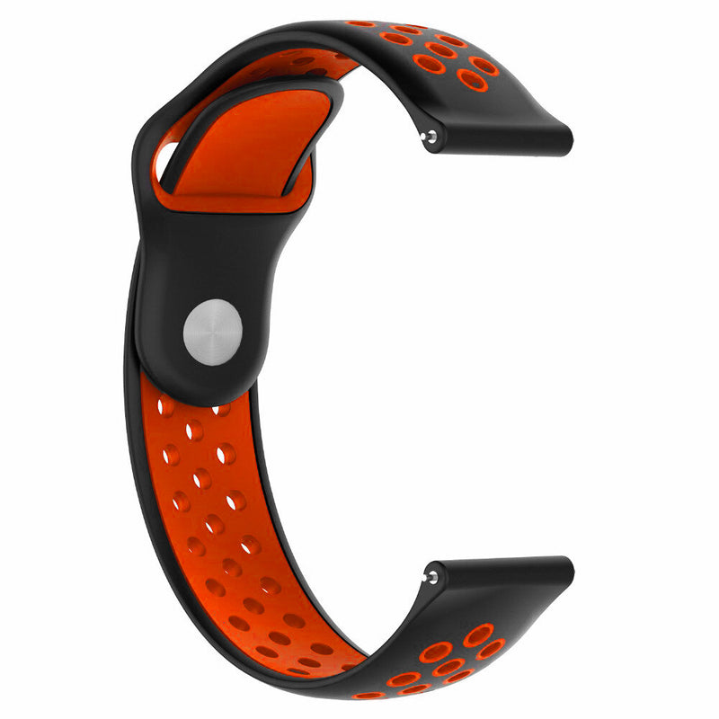 Dual Color Hole Reverse Buckle Silicone Watch Band Watch Strap for Haylou LS02 BW-HL1 BW-HL2 BW-HL1T BW-HL1Pro