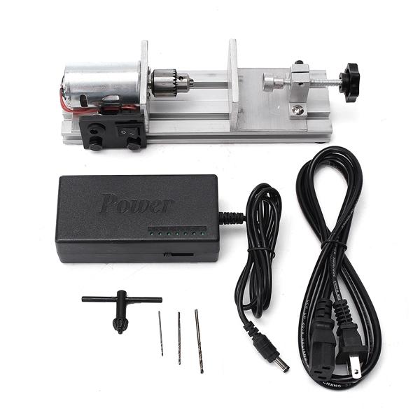 DC 24V 50W Mini Lathe Beads Machine Wood Working DIY Standard Set with Power